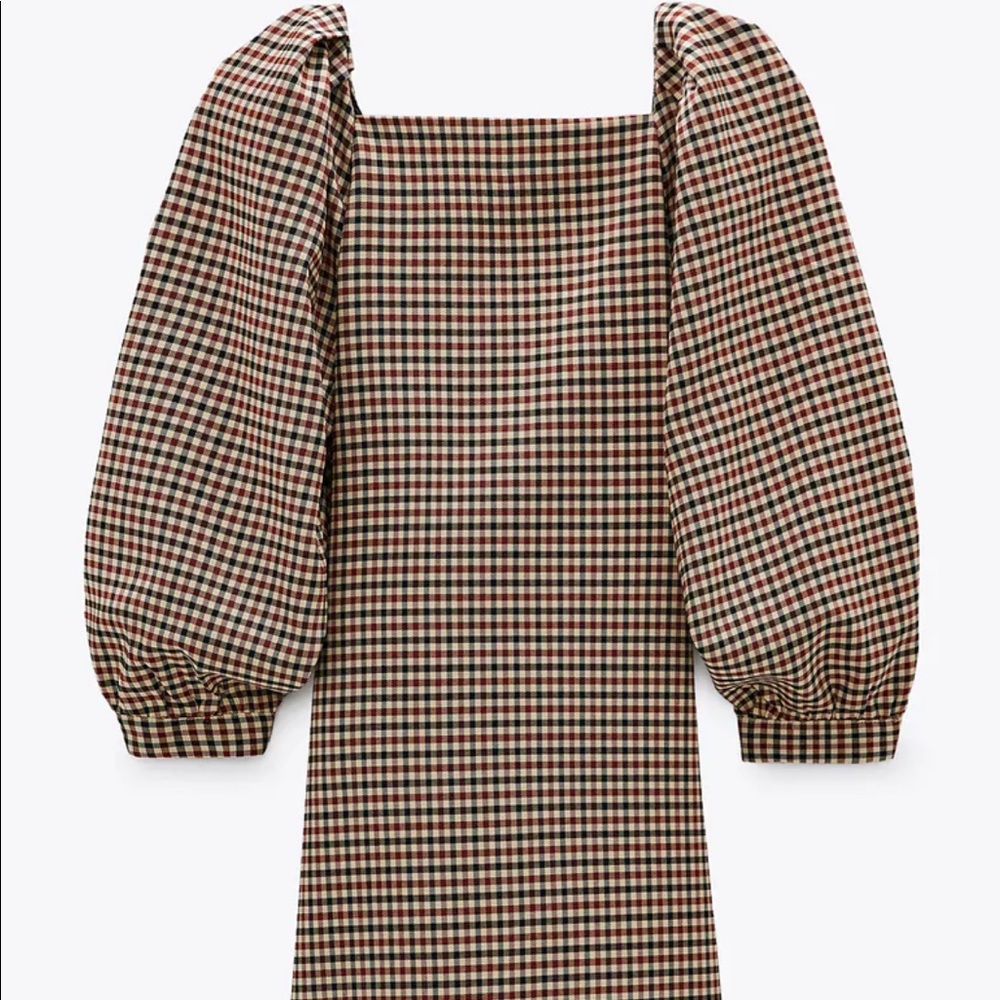 Zara plaid mini dress